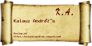 Kalauz András névjegykártya