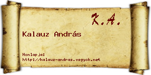Kalauz András névjegykártya